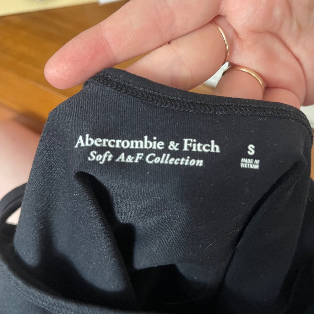 Abercrombie, Soft A&F Bodysuit One Shoulder, Black, S - Picture 2 of 3